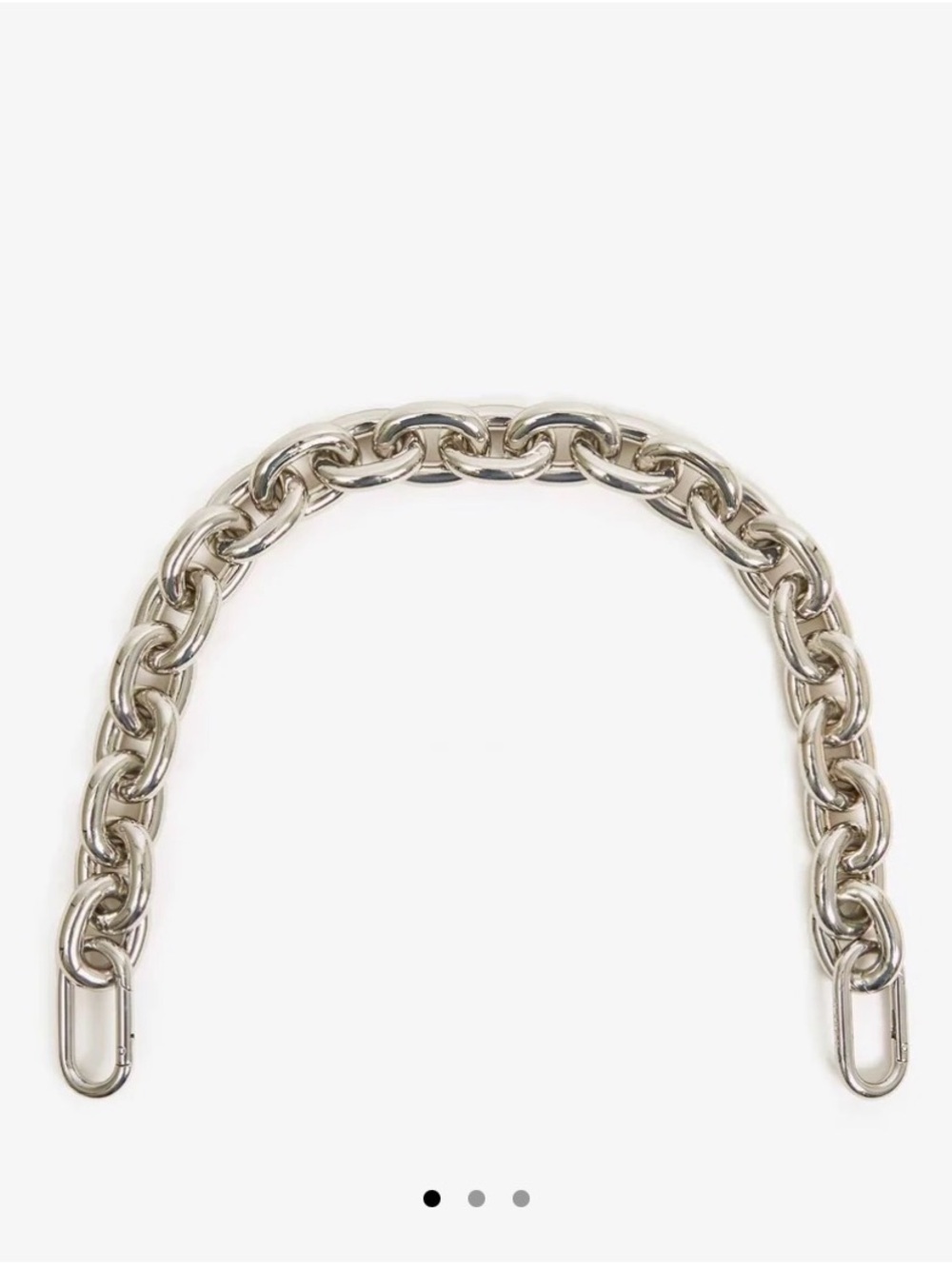 Clare V. Shortie Strap, Silver